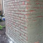 Preparation of fireplace project from brick to stone